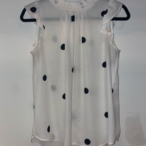 Loft Black Polka Dot Blouse